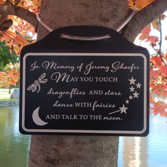 Tree Charm May You Touch Dragonflies Tree Marker. Personalized - Click Image to Close