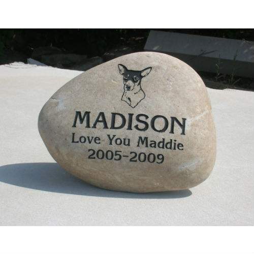 Pet Garden Memorial Stone, Large. Personalized - Click Image to Close